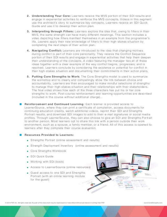 Core Strengths Training Overview