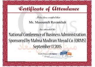 Ms. Masoumeh Ravankhah
Registration Number: 83707591424636
Powered by TCPDF (www.tcpdf.org)
 