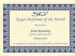 Target Performer of the Month - February 2014
