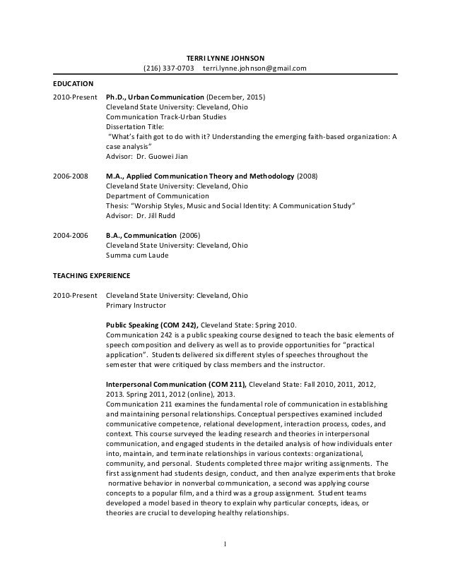 Curriculum vitae extended picture