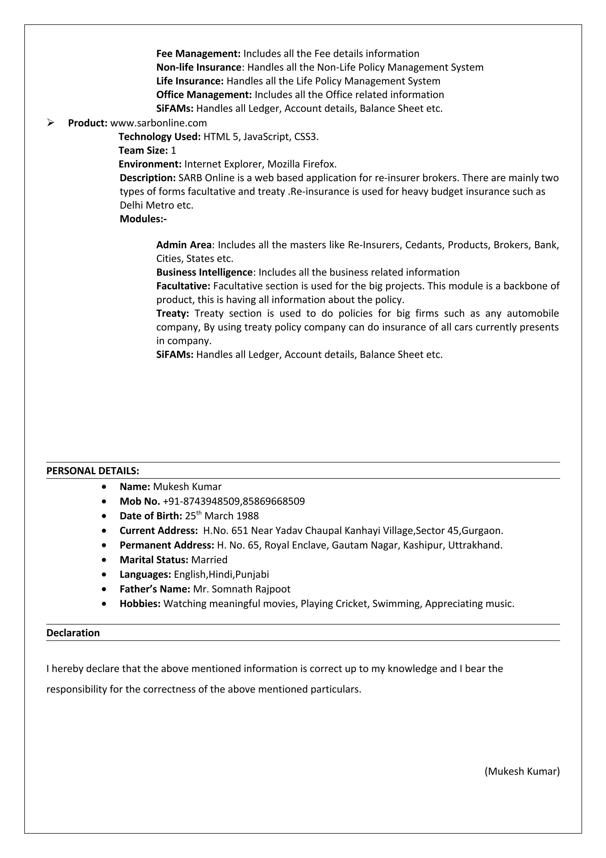 Resume pdf