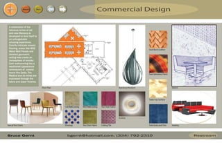 Resume Menu
A celebration of the
fabulous riches of old
and new Morocco is
developed to lend itself to
an unforgettable
amazing experience.
Colorful intricate mosaic
flooring, ocean like MOZ
Metal Wall Panels and
detailed geometric
ceiling tiles create an
atmosphere of wonder.
Cork wallcovering has a
weathered appearance
reminiscent of coastal
towns like Cadiz. The
Medina and its riches are
expressed through the
fabric and luster finishes.
 