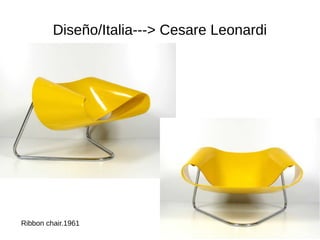 Diseño/Italia---> Cesare Leonardi
Ribbon chair.1961
 