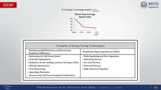 T h e P r e v e n t i o n o f A i r P o l l u t i o n f r o m S h i p s | Y A S S E R B . A . F A R A G
13 October
2020
SEEMP
62
 