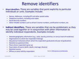 Research Ethics and Use of Restricted Access Data | PPTX