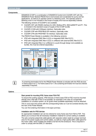 A6 v10370250 variable speed drive for pumps and fans sinamics g_en | PDF