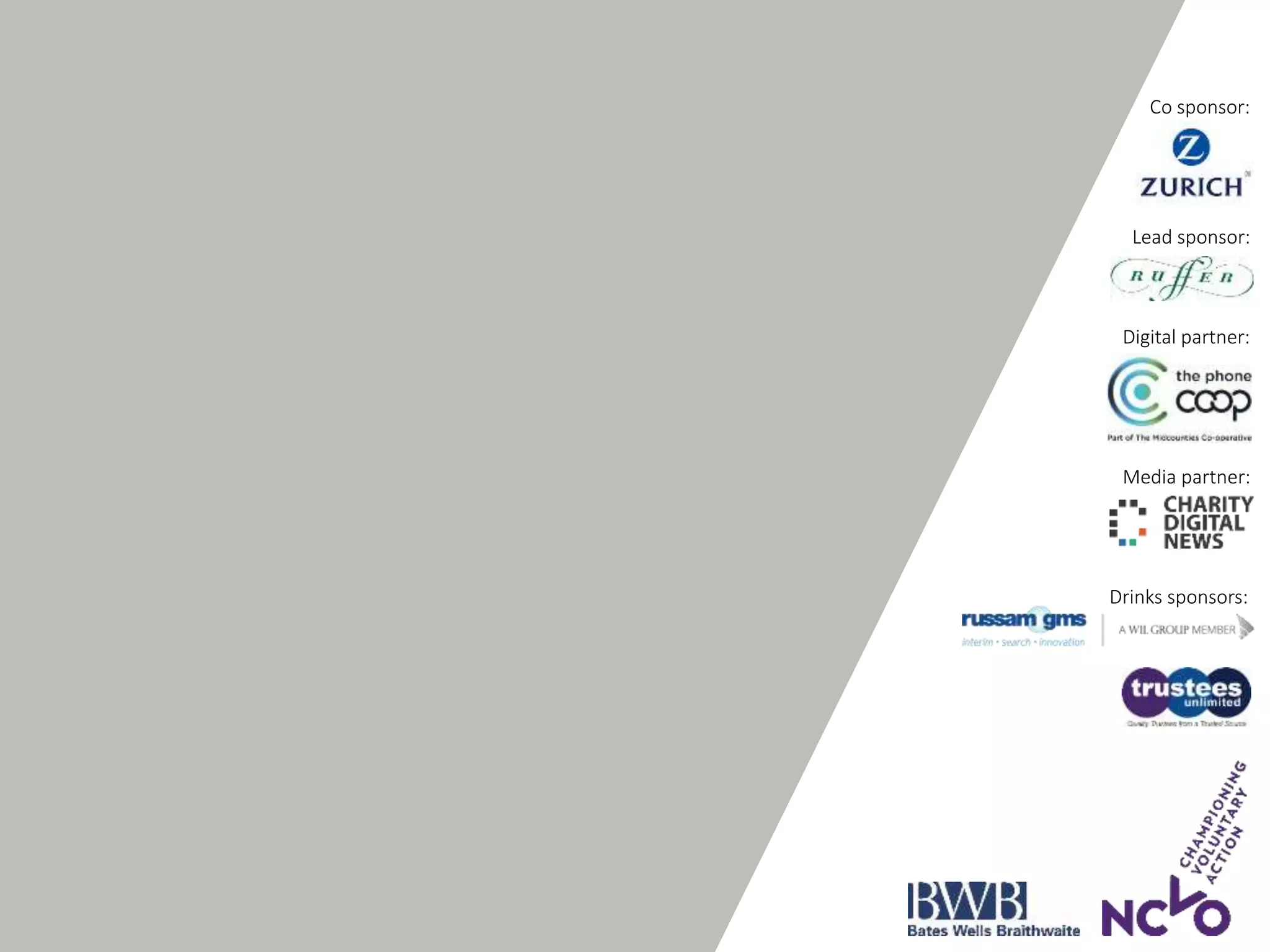 Drinks sponsors:
Lead sponsor:
Co sponsor:
Media partner:
Digital partner:
 