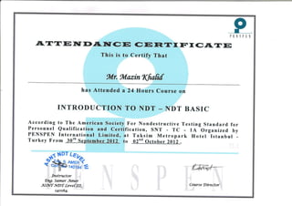 Penspen Certificate