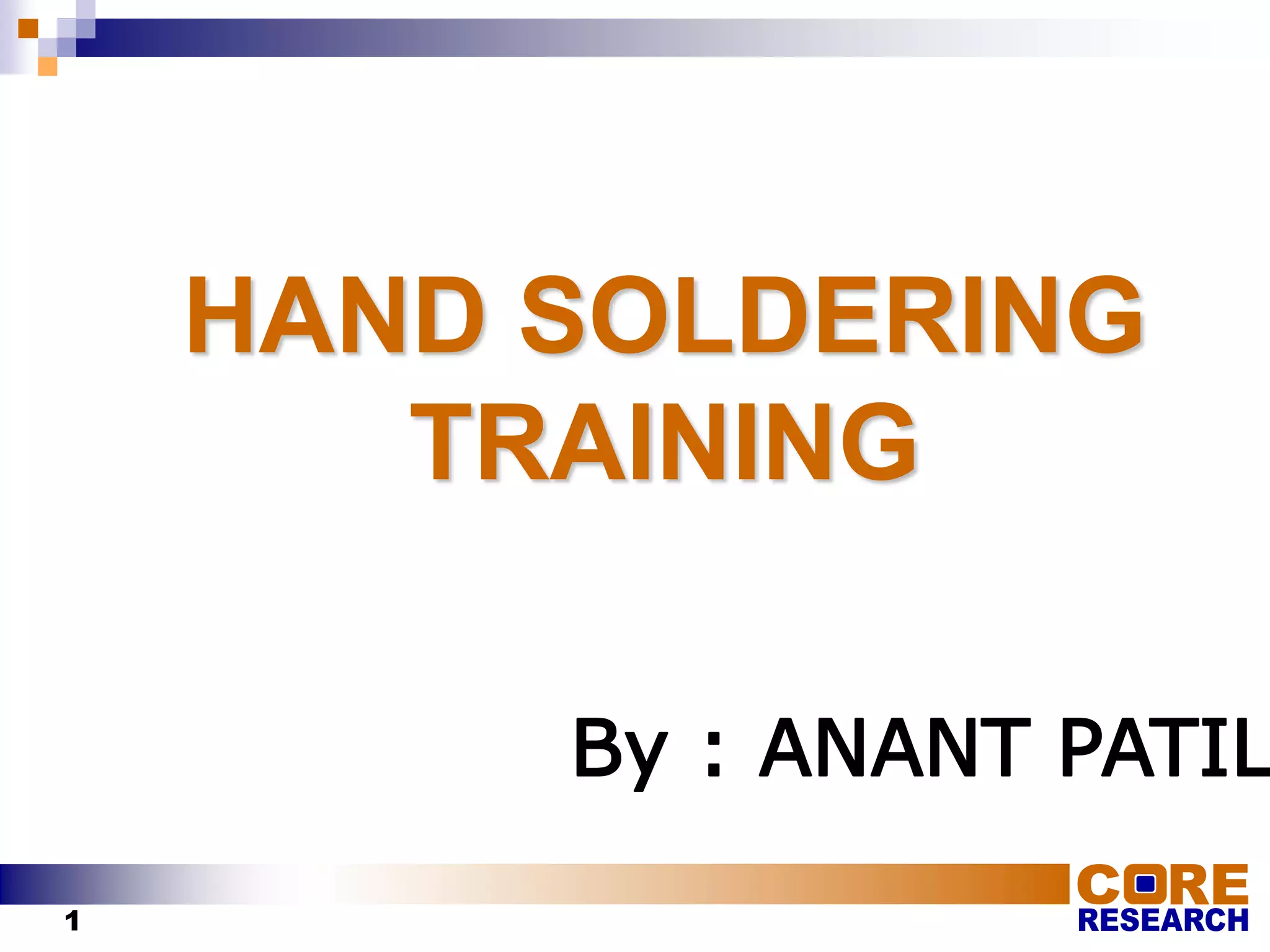 Soldering Training PPT PPT