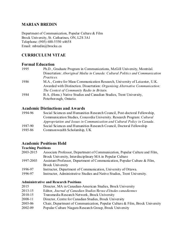 curriculum vitae editing