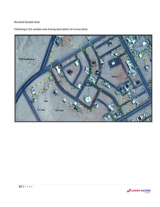 21 | P a g e
Resulted Sample Area:
Following is the sample area having description of survey done.
 