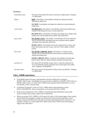 Oracle Modules Form Example oracle forms book | PDF