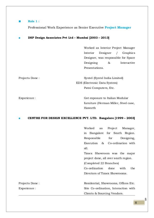 Cv Bio Interior Project Manager Updated Nov 2016