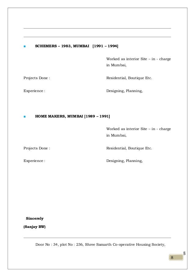 Cv Bio Interior Project Manager Updated Nov 2016