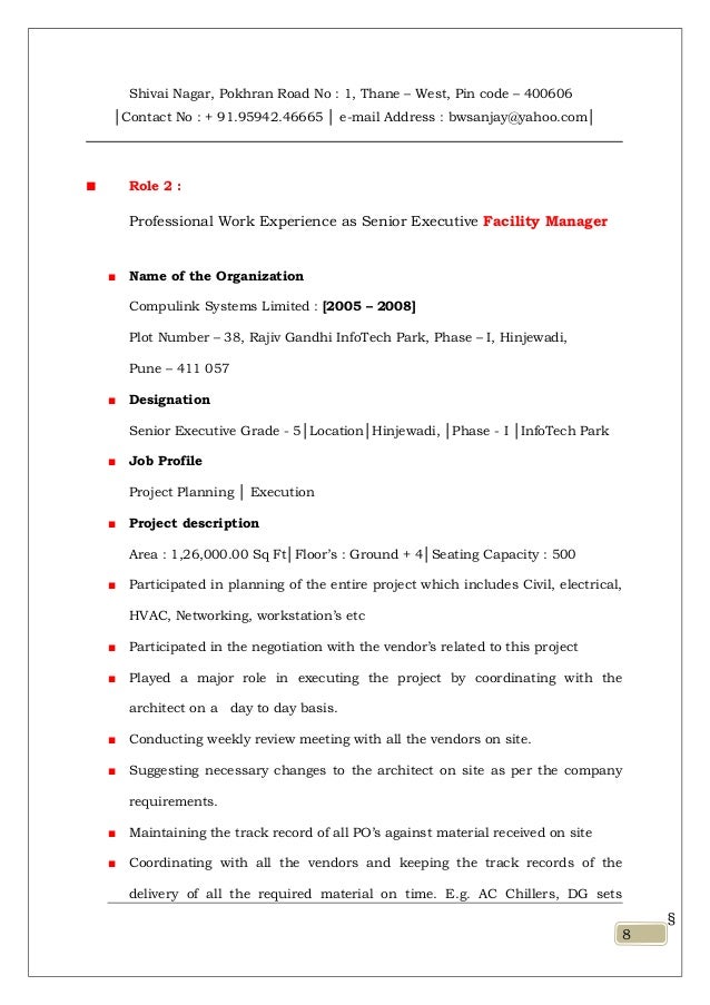 Cv Bio Interior Project Manager Updated Nov 2016