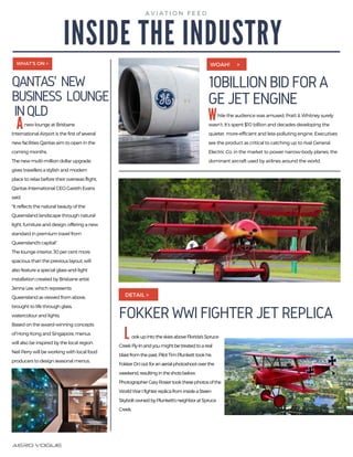 Aero Vogue
10BILLIONBIDFORA
GEJETENGINE
QANTAS' NEW
BUSINESS LOUNGE
INQLD
FOKKERWWIFIGHTERJETREPLICA
 