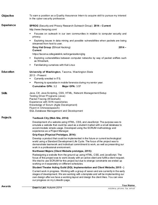 uw resume image collections resume format examples 2018