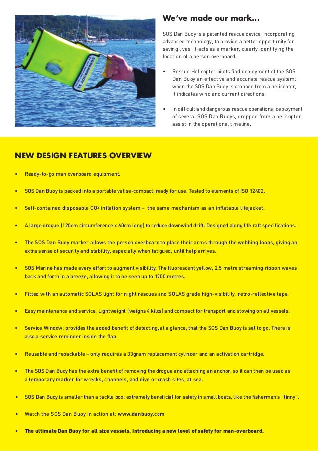SOS Dan Buoy man overboard brochure SOS6375