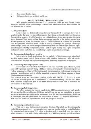 li-fi: the future of wireless communication | PDF