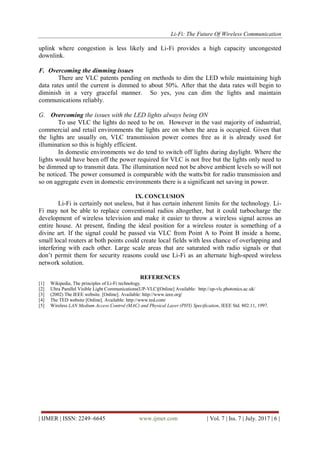 li-fi: the future of wireless communication | PDF