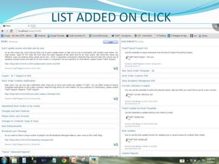 LIST ADDED ON CLICK
 