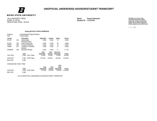 Final Unofficial Transcripts | PDF