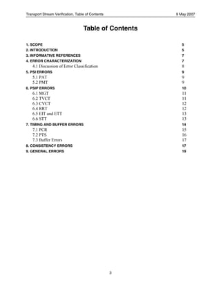 A78 a atsc recommended practice transport stream verification | PDF