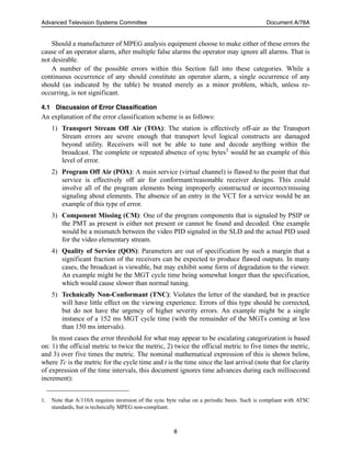 A78 a atsc recommended practice transport stream verification | PDF