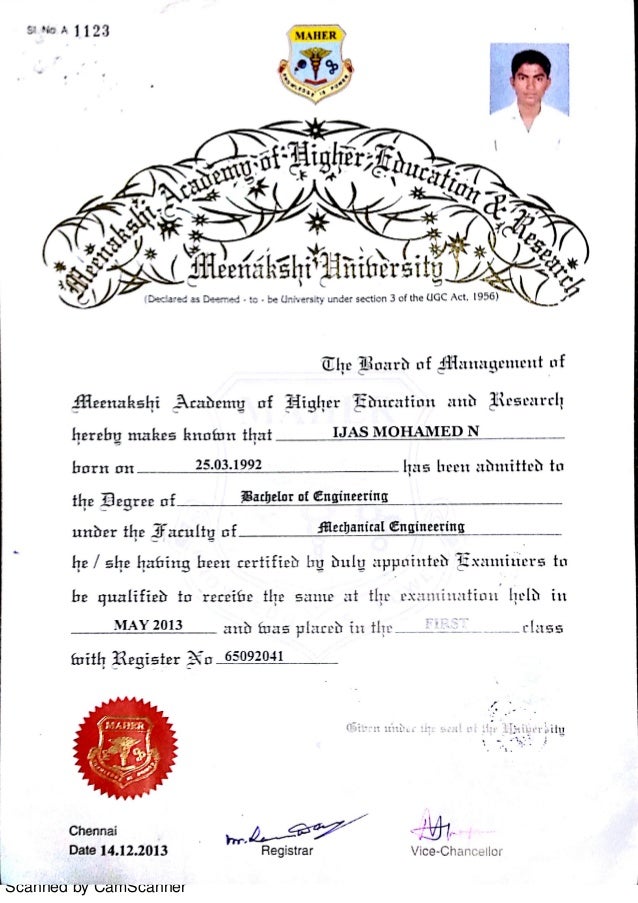 B E Degree Certificate b-e-degree-certificate