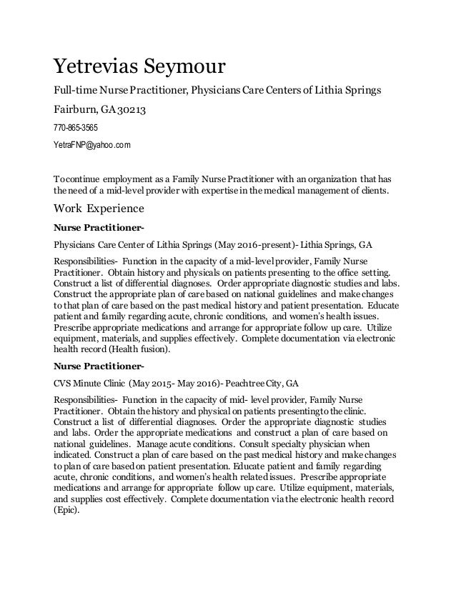 yetrevias seymour resume