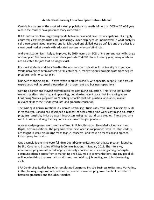 Simon Fraser University Technical Writing Program