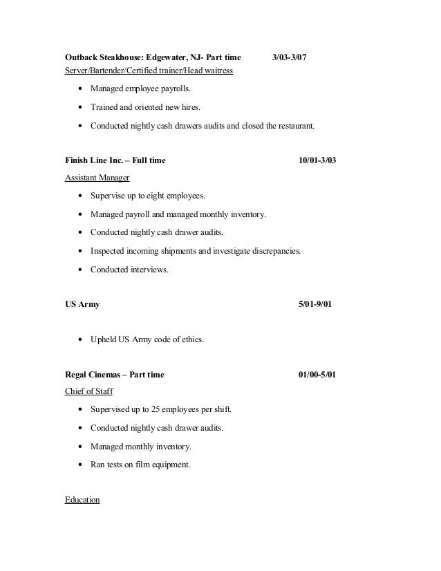finish line resume