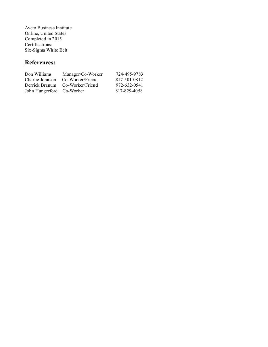 Adam Robison Resume.