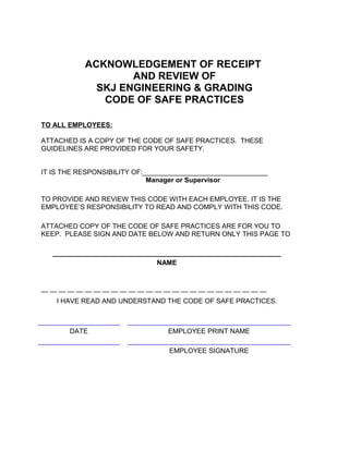 Code Safe Practices Form.pdf CODE OF SAFE PRACTICES | DOC