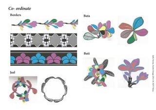 AditiVerma,TextileDesign2014-18,NIFTPatna
Co- ordinate
Borders Buta
Buti
Jaal
 