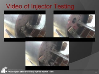 Video of Injector Testing
Washington State University Hybrid Rocket Team 19
 