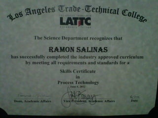 LATTC Diploma