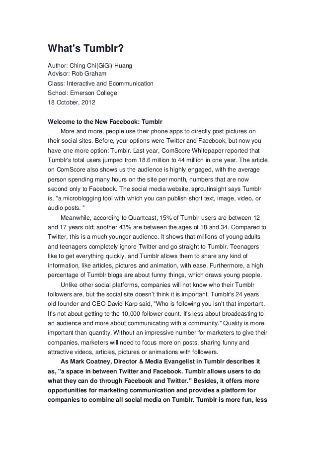 Whats Tumblr Author Ching Chigigi Huang Advisor Rob Graham Class Whats Tumblr Author Ching Chigigi Huang Advisor Rob Graham Class