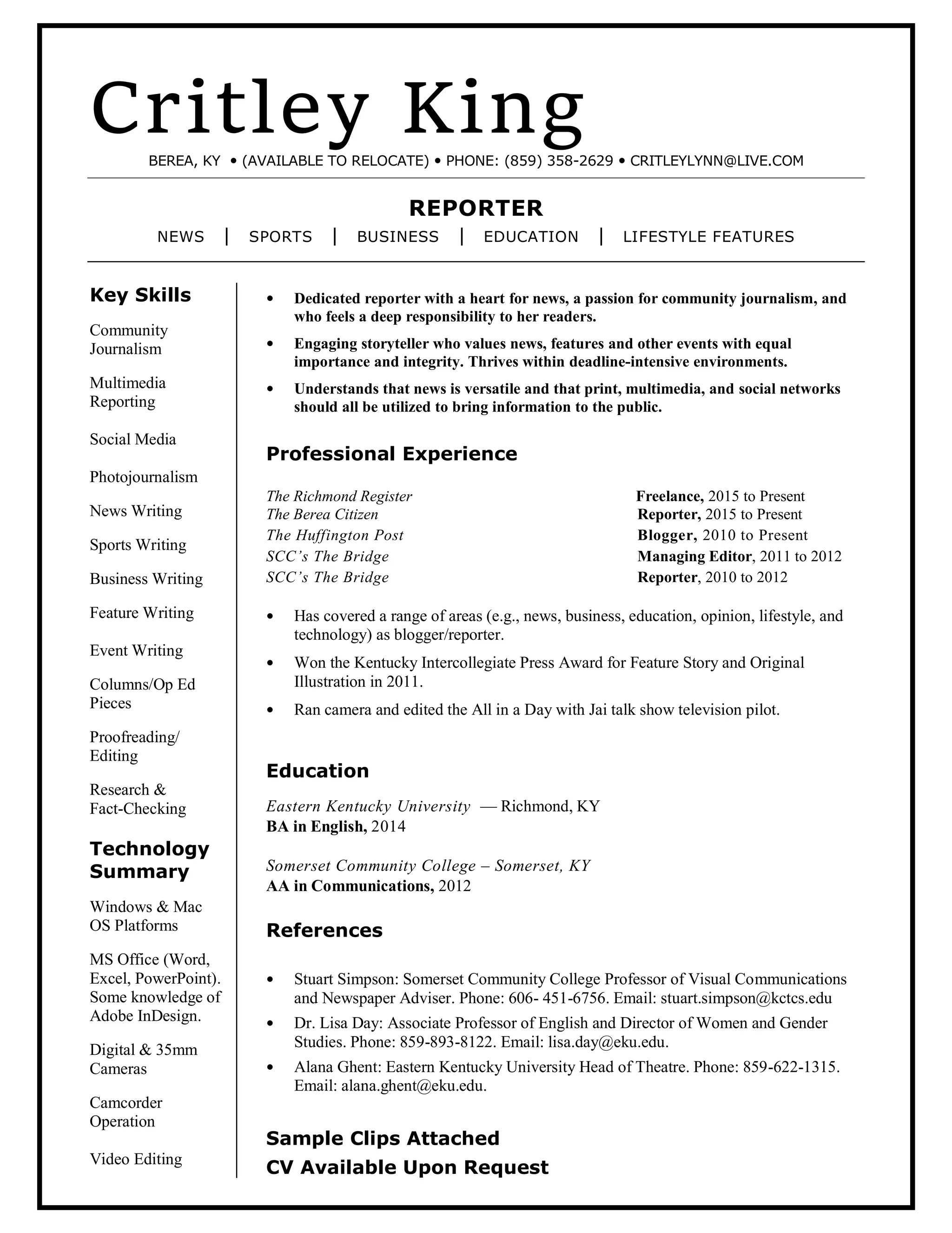 Journalism resume update 1 PDF - Journalism Resume Update 1 1 2048 