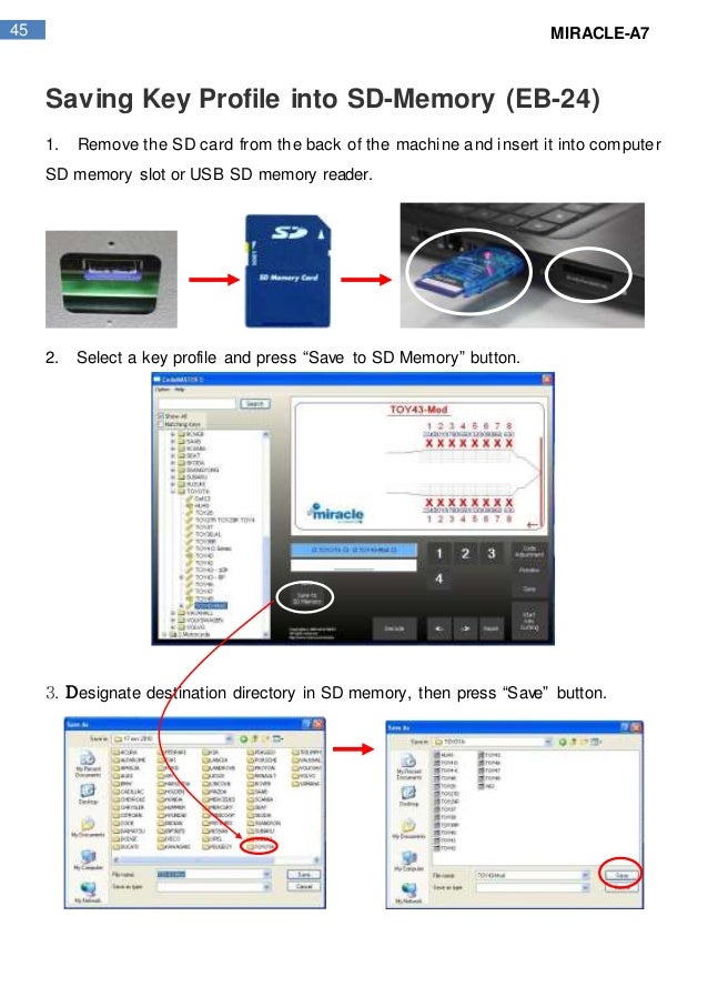 Miracle A7 key cutting machine user manual
