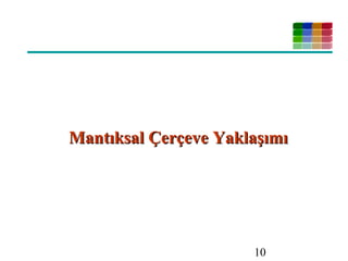 10
Mantıksal Çerçeve YaklaşımıMantıksal Çerçeve Yaklaşımı
 