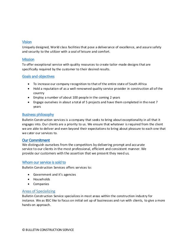 BULLETIN CONSTRUCTION SERVICE New 14