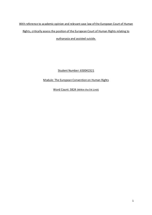 Essay Type Up No With Reference To Academic Opinion And Relevant Case Law Of The European Court Of Human