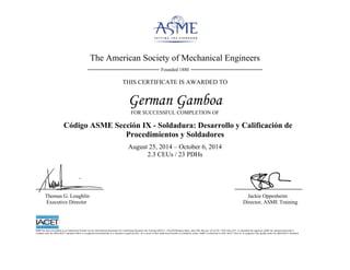 Código ASME Sección IX | PDF