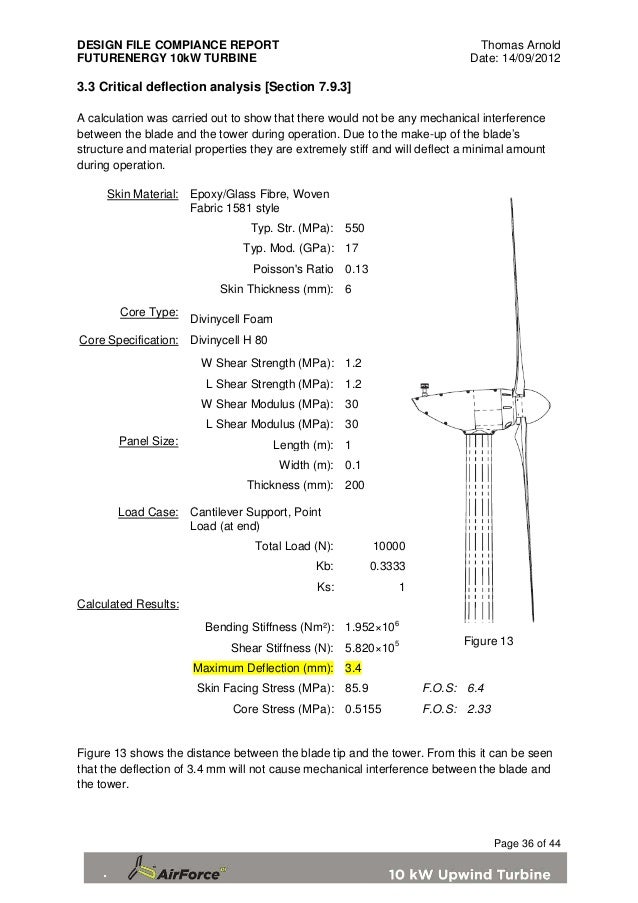 Wind turbine Design file report