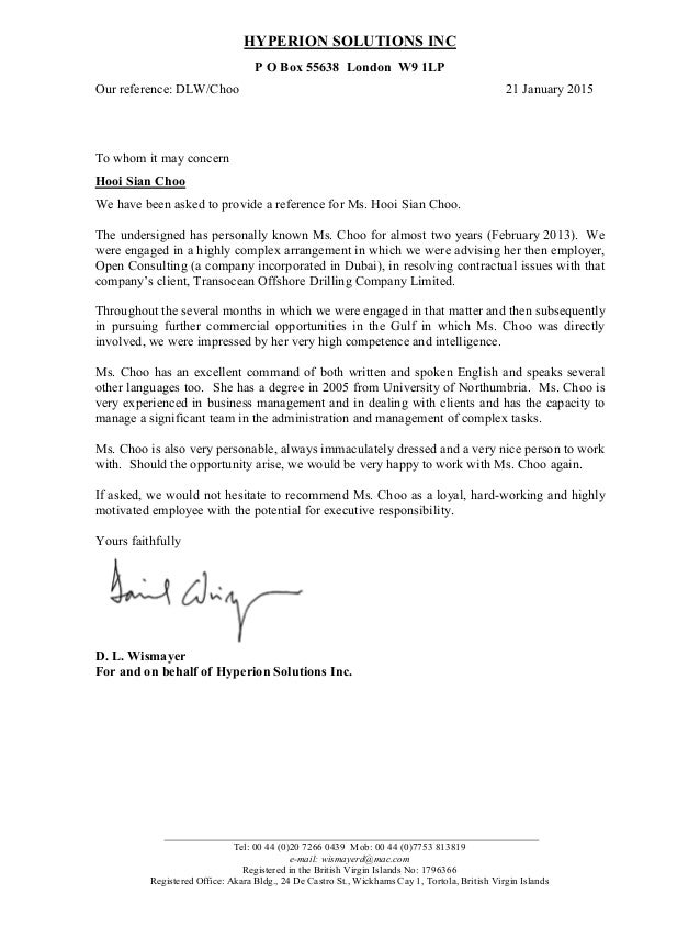 recommendation letter 1 english recommendation letter sample