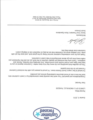 2015 Lowe's appreciation letter Dec.