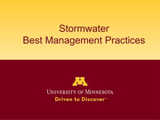 Stormwater
Best Management Practices
 