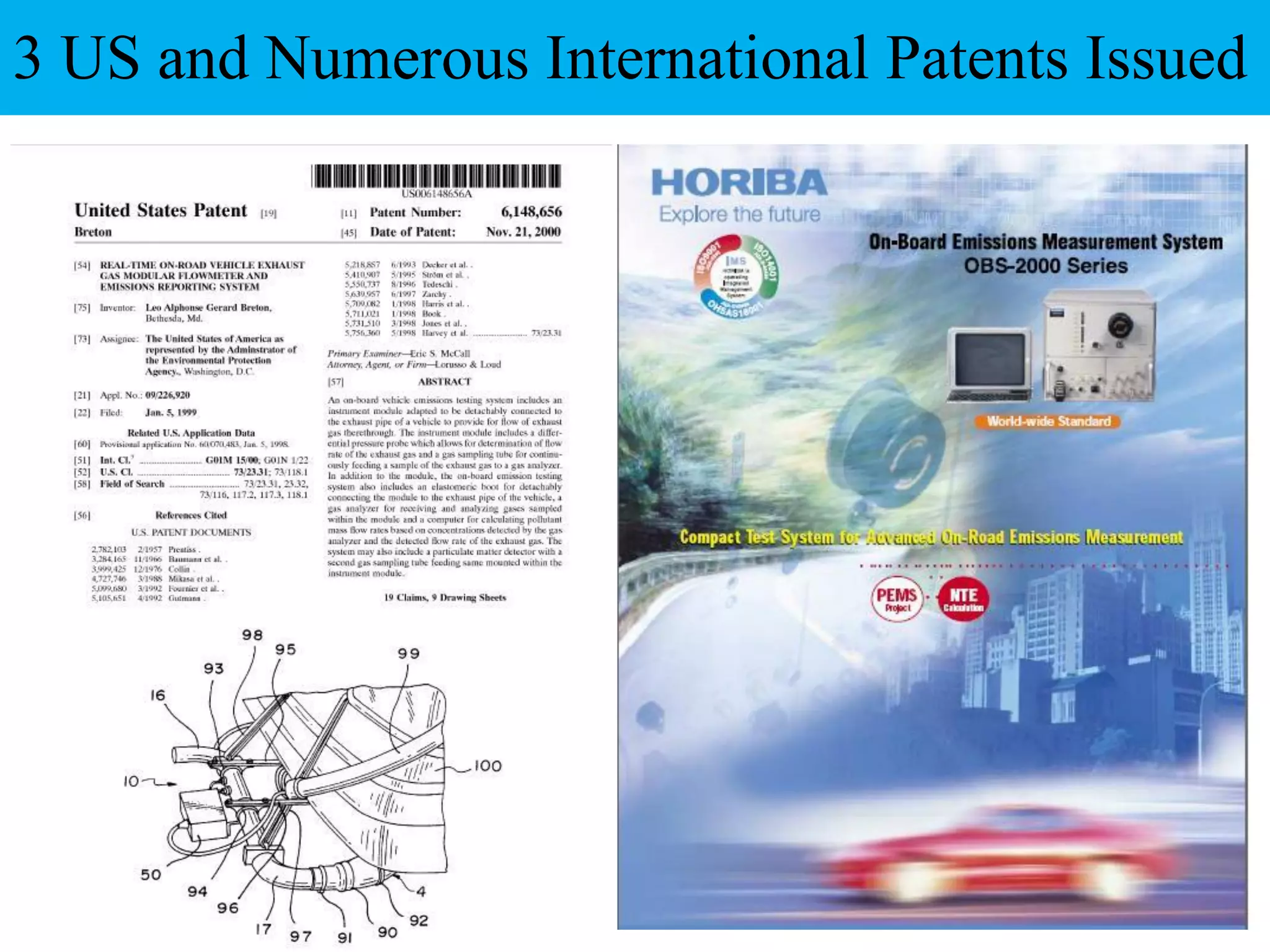 3 US and Numerous International Patents Issued
 