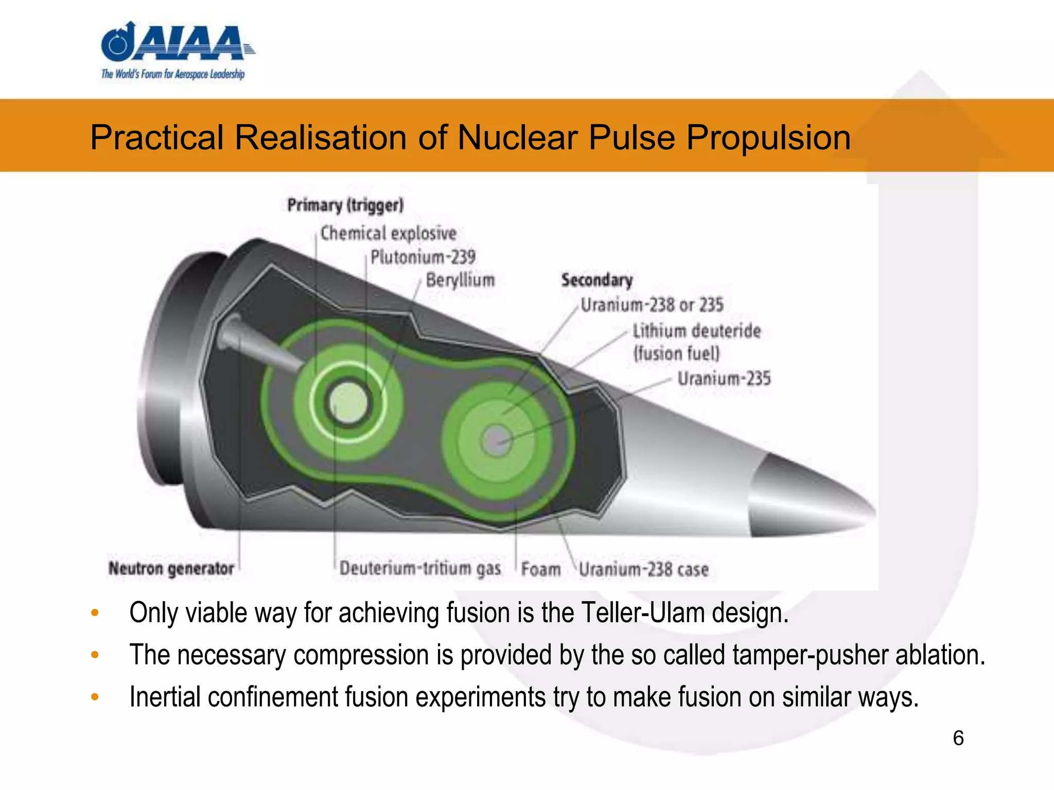 Practical Realisation of Nuclear Pulse Propulsion | PPTX